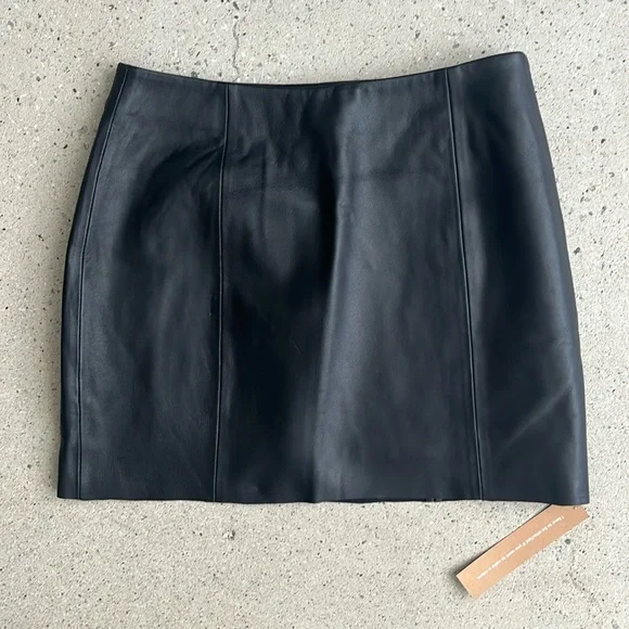 Reformation Veda Ryerson Leather Mini Skirt - Picture 5 of 7